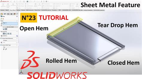 solidworks sheet metal hems